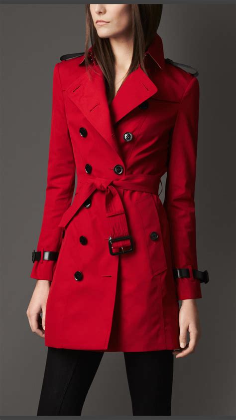 burberry trench coat red plaid|Burberry red trench coat sale.